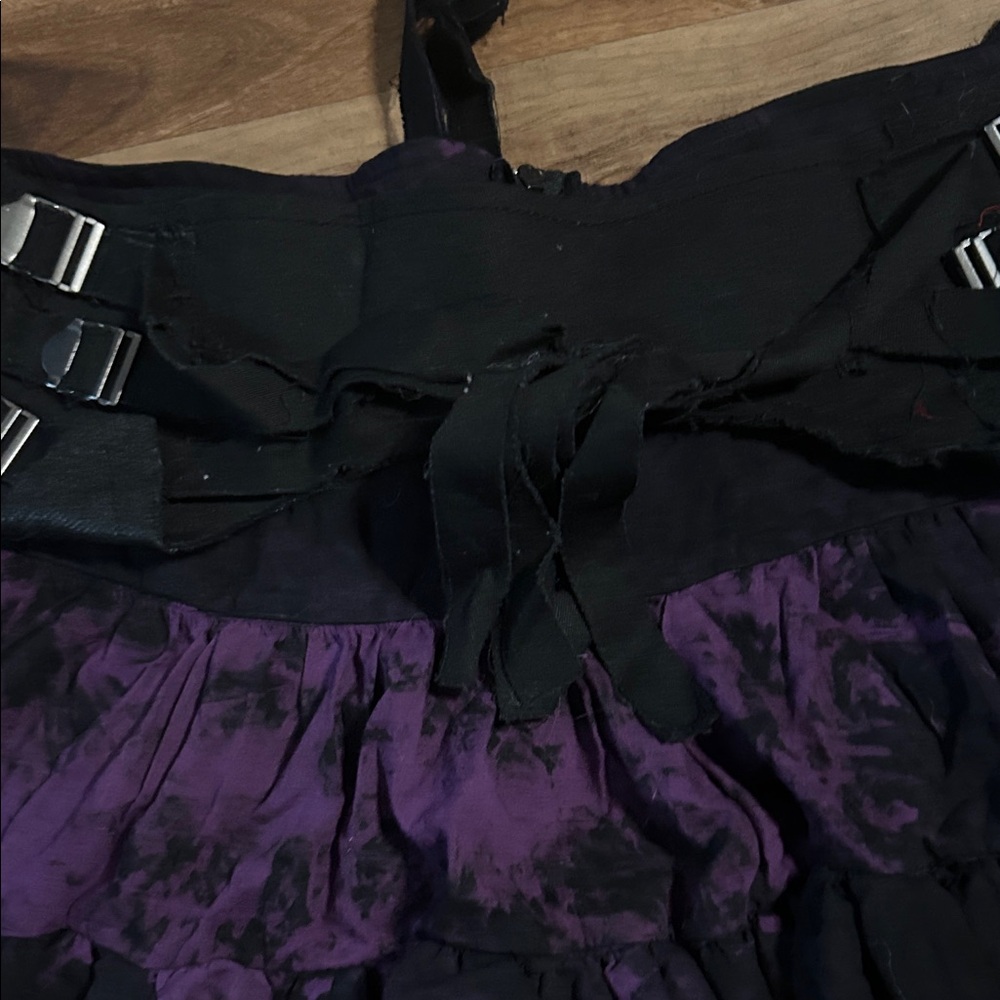Hot Topic Black and Purple Goth Skirt - Picture 4 of 11